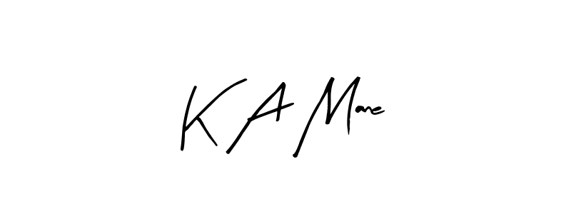 Similarly Arty Signature is the best handwritten signature design. Signature creator online .You can use it as an online autograph creator for name K A Mane. K A Mane signature style 8 images and pictures png