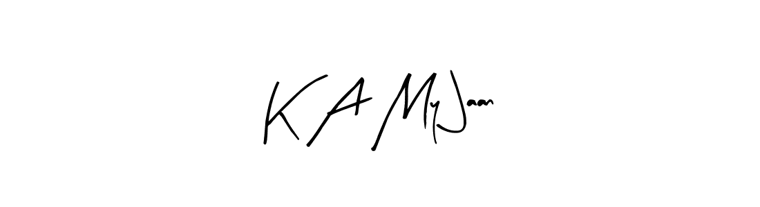 K A My Jaan stylish signature style. Best Handwritten Sign (Arty Signature) for my name. Handwritten Signature Collection Ideas for my name K A My Jaan. K A My Jaan signature style 8 images and pictures png