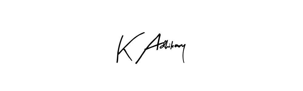 You should practise on your own different ways (Arty Signature) to write your name (K Adhikary) in signature. don't let someone else do it for you. K Adhikary signature style 8 images and pictures png