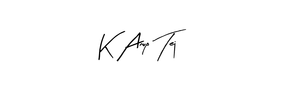 Also You can easily find your signature by using the search form. We will create K Anup Tej name handwritten signature images for you free of cost using Arty Signature sign style. K Anup Tej signature style 8 images and pictures png