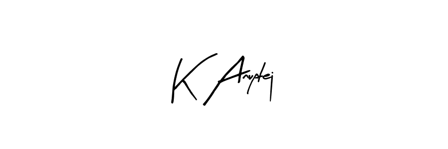 Design your own signature with our free online signature maker. With this signature software, you can create a handwritten (Arty Signature) signature for name K Anuptej. K Anuptej signature style 8 images and pictures png