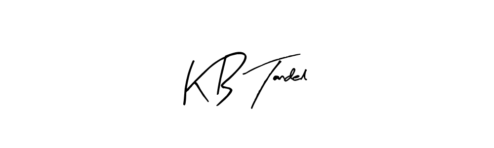 Design your own signature with our free online signature maker. With this signature software, you can create a handwritten (Arty Signature) signature for name K B Tandel. K B Tandel signature style 8 images and pictures png