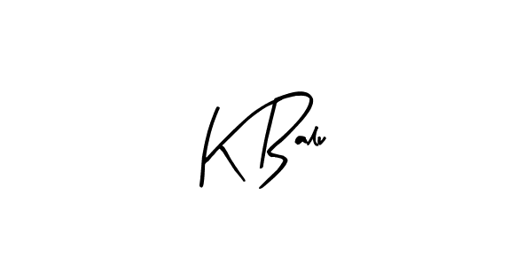 Arty Signature is a professional signature style that is perfect for those who want to add a touch of class to their signature. It is also a great choice for those who want to make their signature more unique. Get K Balu name to fancy signature for free. K Balu signature style 8 images and pictures png