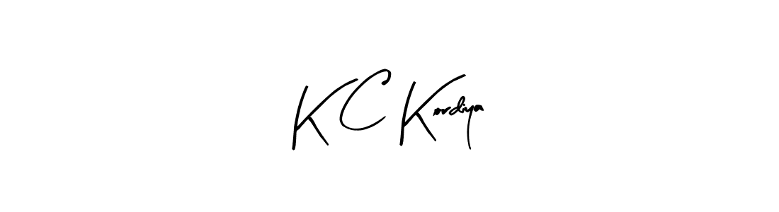 How to Draw K C Kordiya signature style? Arty Signature is a latest design signature styles for name K C Kordiya. K C Kordiya signature style 8 images and pictures png