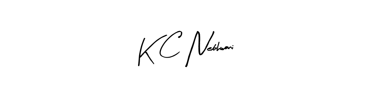 Also You can easily find your signature by using the search form. We will create K C Nebhwani name handwritten signature images for you free of cost using Arty Signature sign style. K C Nebhwani signature style 8 images and pictures png