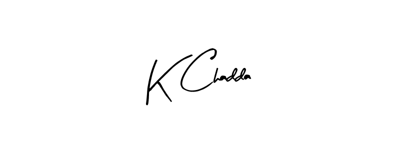 Design your own signature with our free online signature maker. With this signature software, you can create a handwritten (Arty Signature) signature for name K Chadda. K Chadda signature style 8 images and pictures png