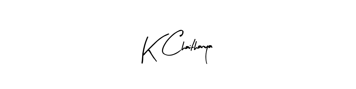 How to make K Chaithanya signature? Arty Signature is a professional autograph style. Create handwritten signature for K Chaithanya name. K Chaithanya signature style 8 images and pictures png