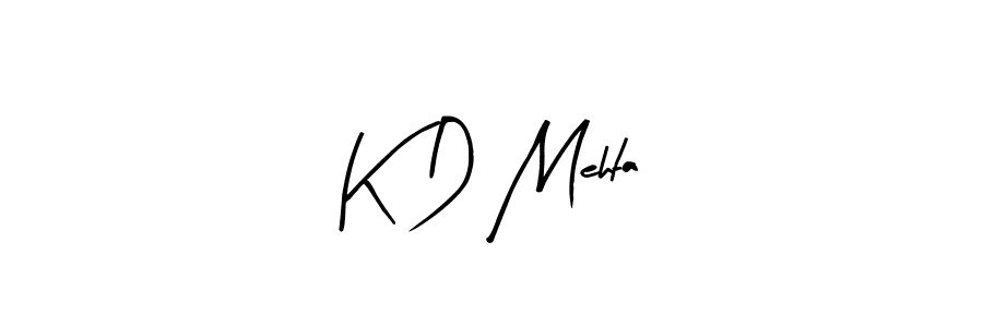 Arty Signature is a professional signature style that is perfect for those who want to add a touch of class to their signature. It is also a great choice for those who want to make their signature more unique. Get K D Mehta name to fancy signature for free. K D Mehta signature style 8 images and pictures png