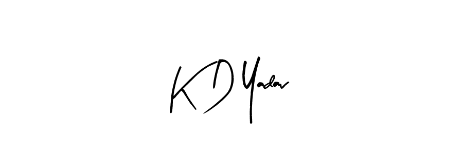 How to make K D Yadav name signature. Use Arty Signature style for creating short signs online. This is the latest handwritten sign. K D Yadav signature style 8 images and pictures png