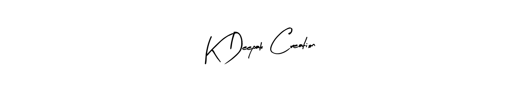 Design your own signature with our free online signature maker. With this signature software, you can create a handwritten (Arty Signature) signature for name K Deepak Creation. K Deepak Creation signature style 8 images and pictures png