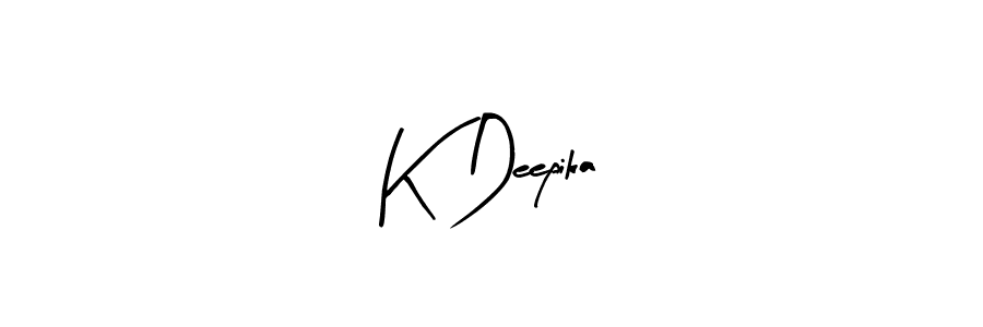 How to make K Deepika signature? Arty Signature is a professional autograph style. Create handwritten signature for K Deepika name. K Deepika signature style 8 images and pictures png