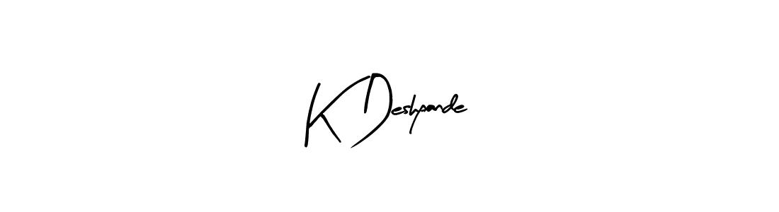 How to make K Deshpande signature? Arty Signature is a professional autograph style. Create handwritten signature for K Deshpande name. K Deshpande signature style 8 images and pictures png