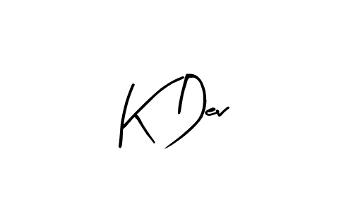 Arty Signature is a professional signature style that is perfect for those who want to add a touch of class to their signature. It is also a great choice for those who want to make their signature more unique. Get K Dev name to fancy signature for free. K Dev signature style 8 images and pictures png