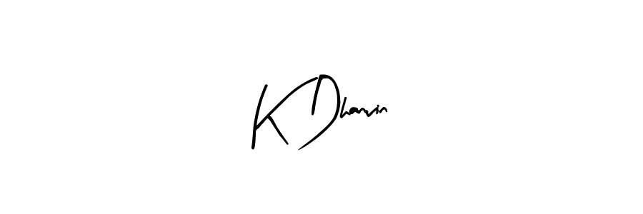 Best and Professional Signature Style for K Dhanvin. Arty Signature Best Signature Style Collection. K Dhanvin signature style 8 images and pictures png