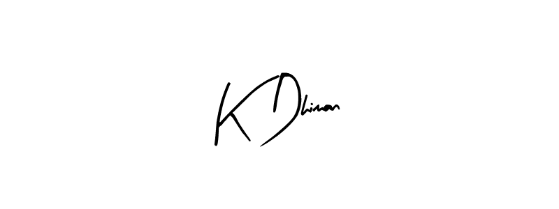 How to Draw K Dhiman signature style? Arty Signature is a latest design signature styles for name K Dhiman. K Dhiman signature style 8 images and pictures png
