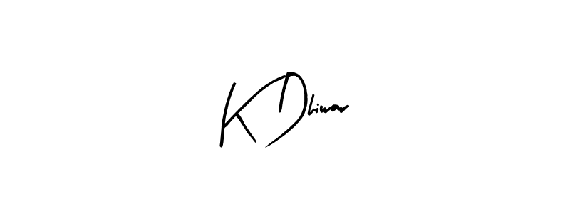 Here are the top 10 professional signature styles for the name K Dhiwar. These are the best autograph styles you can use for your name. K Dhiwar signature style 8 images and pictures png
