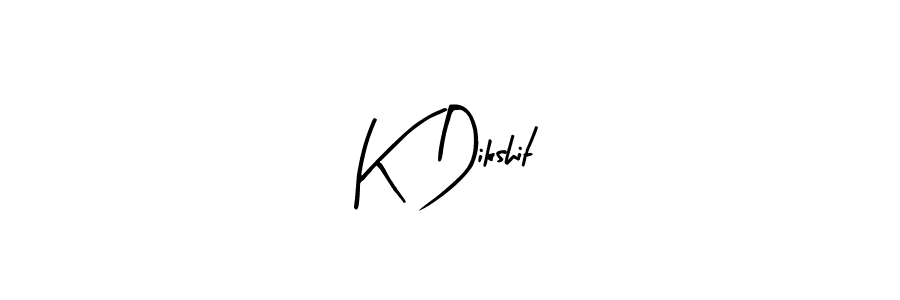 Create a beautiful signature design for name K Dikshit. With this signature (Arty Signature) fonts, you can make a handwritten signature for free. K Dikshit signature style 8 images and pictures png