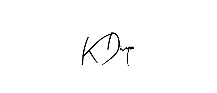 The best way (Arty Signature) to make a short signature is to pick only two or three words in your name. The name K Divya include a total of six letters. For converting this name. K Divya signature style 8 images and pictures png