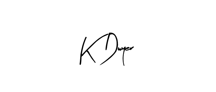 You should practise on your own different ways (Arty Signature) to write your name (K Dwyer) in signature. don't let someone else do it for you. K Dwyer signature style 8 images and pictures png