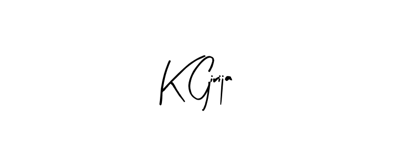 How to make K Girija signature? Arty Signature is a professional autograph style. Create handwritten signature for K Girija name. K Girija signature style 8 images and pictures png