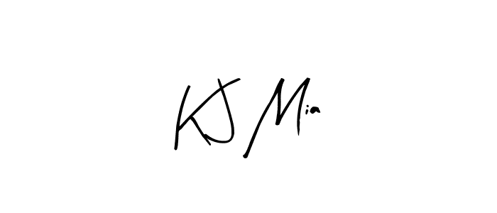 Similarly Arty Signature is the best handwritten signature design. Signature creator online .You can use it as an online autograph creator for name K J Mia. K J Mia signature style 8 images and pictures png