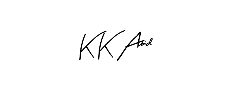 How to make K K Abid name signature. Use Arty Signature style for creating short signs online. This is the latest handwritten sign. K K Abid signature style 8 images and pictures png