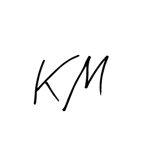 Best and Professional Signature Style for K M. Arty Signature Best Signature Style Collection. K M signature style 8 images and pictures png