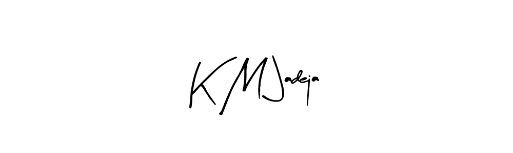 Design your own signature with our free online signature maker. With this signature software, you can create a handwritten (Arty Signature) signature for name K M Jadeja. K M Jadeja signature style 8 images and pictures png