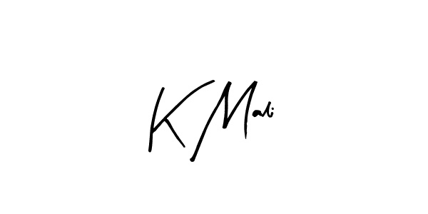 Make a beautiful signature design for name K Mali. With this signature (Arty Signature) style, you can create a handwritten signature for free. K Mali signature style 8 images and pictures png