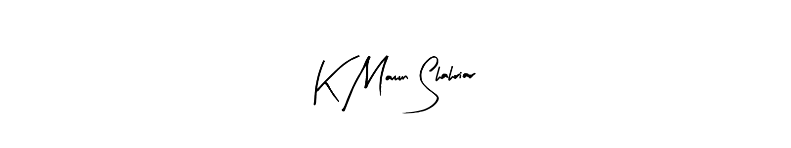 Create a beautiful signature design for name K Mamun Shahriar. With this signature (Arty Signature) fonts, you can make a handwritten signature for free. K Mamun Shahriar signature style 8 images and pictures png