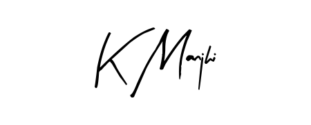 Get inspired by this graceful Arty Signature signature style for name K Manjhi. Smooth loops and balanced proportions for everyday use. K Manjhi signature style 8 images and pictures png