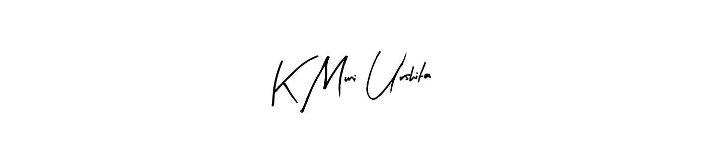How to make K Muni Urshita signature? Arty Signature is a professional autograph style. Create handwritten signature for K Muni Urshita name. K Muni Urshita signature style 8 images and pictures png