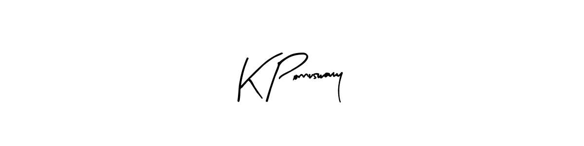 Arty Signature is a professional signature style that is perfect for those who want to add a touch of class to their signature. It is also a great choice for those who want to make their signature more unique. Get K Ponnuswamy name to fancy signature for free. K Ponnuswamy signature style 8 images and pictures png