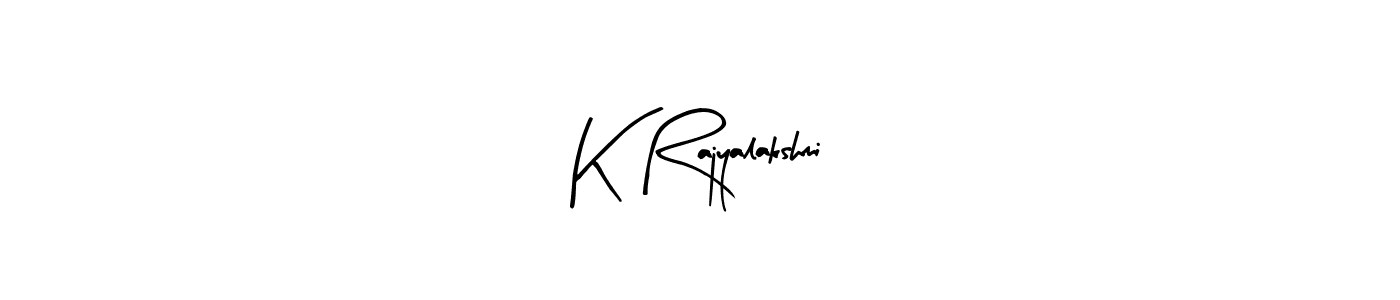 How to make K Rajyalakshmi name signature. Use Arty Signature style for creating short signs online. This is the latest handwritten sign. K Rajyalakshmi signature style 8 images and pictures png