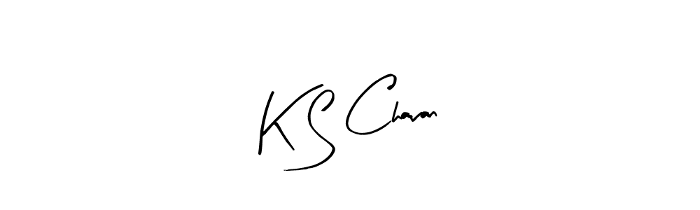 You should practise on your own different ways (Arty Signature) to write your name (K S Chavan) in signature. don't let someone else do it for you. K S Chavan signature style 8 images and pictures png