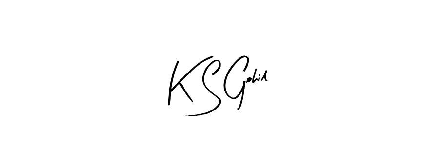 Use a signature maker to create a handwritten signature online. With this signature software, you can design (Arty Signature) your own signature for name K S Gohil. K S Gohil signature style 8 images and pictures png