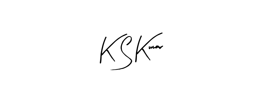 Arty Signature is a professional signature style that is perfect for those who want to add a touch of class to their signature. It is also a great choice for those who want to make their signature more unique. Get K S Kumar name to fancy signature for free. K S Kumar signature style 8 images and pictures png