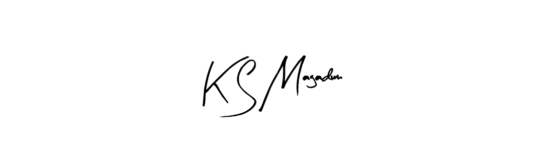 Also You can easily find your signature by using the search form. We will create K S Magadum name handwritten signature images for you free of cost using Arty Signature sign style. K S Magadum signature style 8 images and pictures png