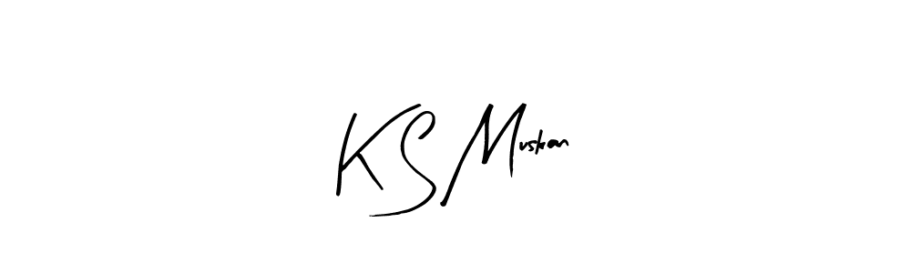 Create a beautiful signature design for name K S Muskan. With this signature (Arty Signature) fonts, you can make a handwritten signature for free. K S Muskan signature style 8 images and pictures png