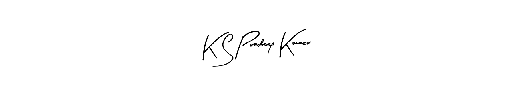 Make a beautiful signature design for name K S Pradeep Kumaer. Use this online signature maker to create a handwritten signature for free. K S Pradeep Kumaer signature style 8 images and pictures png