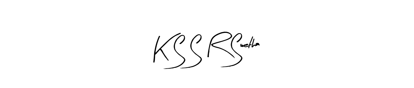 Make a beautiful signature design for name K S S R Swetha. With this signature (Arty Signature) style, you can create a handwritten signature for free. K S S R Swetha signature style 8 images and pictures png