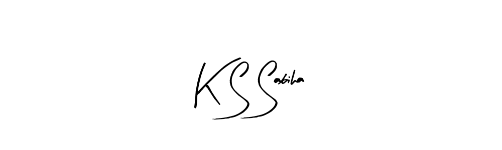 Design your own signature with our free online signature maker. With this signature software, you can create a handwritten (Arty Signature) signature for name K S Sabiha. K S Sabiha signature style 8 images and pictures png