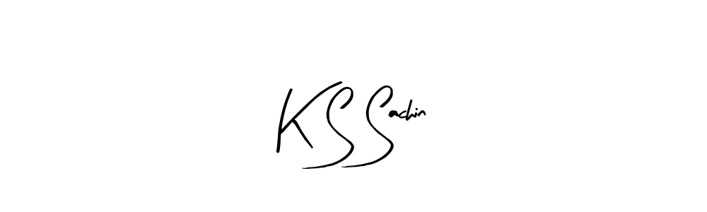 K S Sachin stylish signature style. Best Handwritten Sign (Arty Signature) for my name. Handwritten Signature Collection Ideas for my name K S Sachin. K S Sachin signature style 8 images and pictures png