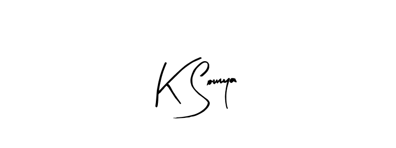 The best way (Arty Signature) to make a short signature is to pick only two or three words in your name. The name K Soumya include a total of six letters. For converting this name. K Soumya signature style 8 images and pictures png