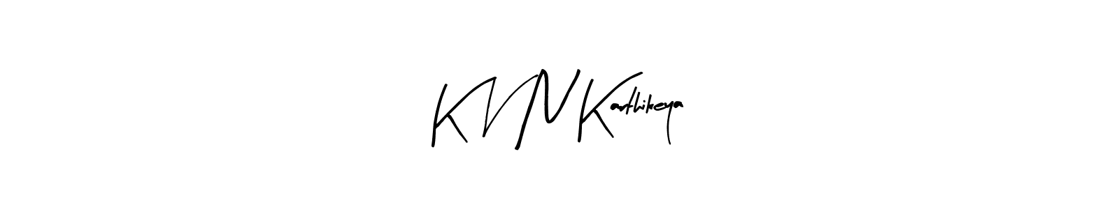 How to make K V N Karthikeya name signature. Use Arty Signature style for creating short signs online. This is the latest handwritten sign. K V N Karthikeya signature style 8 images and pictures png