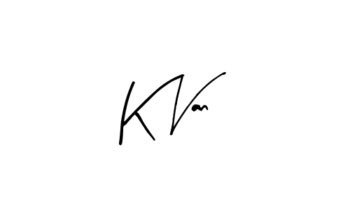Similarly Arty Signature is the best handwritten signature design. Signature creator online .You can use it as an online autograph creator for name K Van. K Van signature style 8 images and pictures png