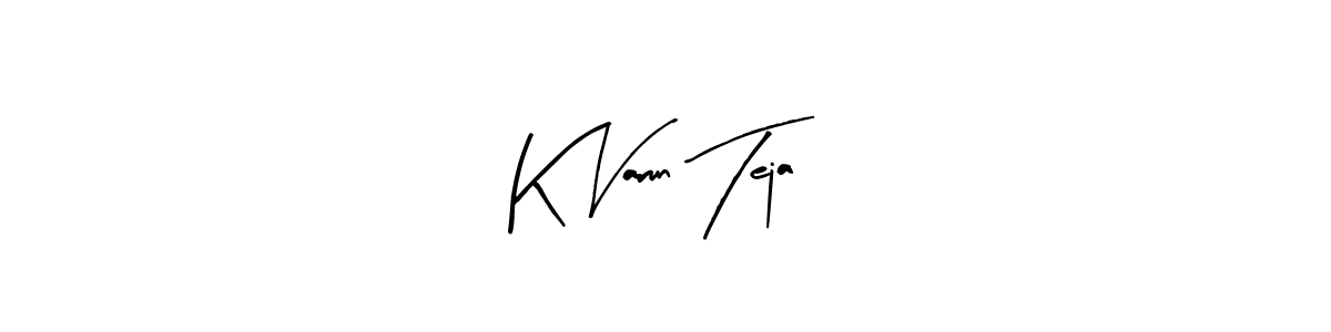 How to make K Varun Teja name signature. Use Arty Signature style for creating short signs online. This is the latest handwritten sign. K Varun Teja signature style 8 images and pictures png