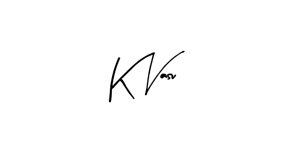 Create a beautiful signature design for name K Vasu. With this signature (Arty Signature) fonts, you can make a handwritten signature for free. K Vasu signature style 8 images and pictures png