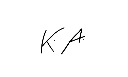 Use a signature maker to create a handwritten signature online. With this signature software, you can design (Arty Signature) your own signature for name K. A.. K. A. signature style 8 images and pictures png