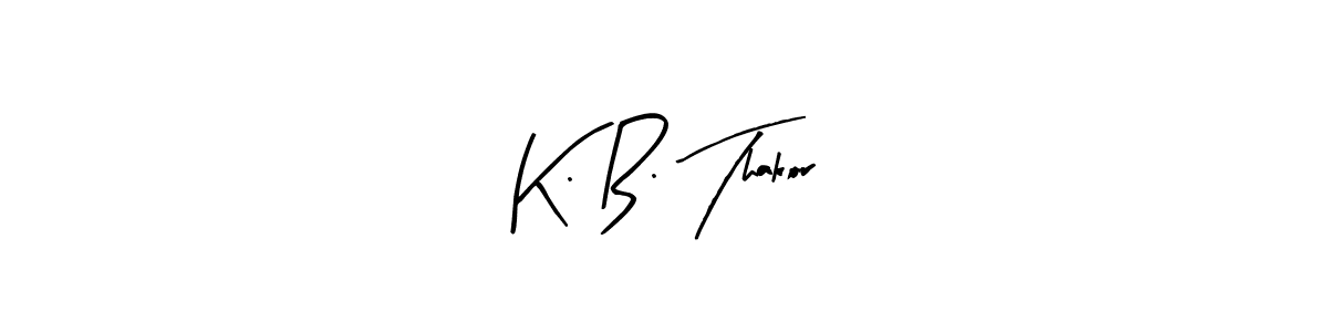 The best way (Arty Signature) to make a short signature is to pick only two or three words in your name. The name K. B. Thakor include a total of six letters. For converting this name. K. B. Thakor signature style 8 images and pictures png